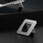Desktop Folding Notebook Stand With Invisible Height Increase And Storage - Silver