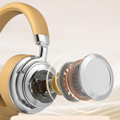 Retro Wireless Bluetooth Headset - Metal Head-mounted - Silver Black