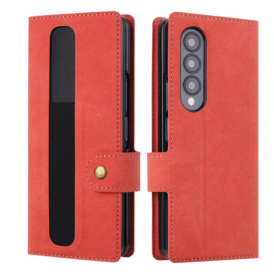 Vili Pr Series Flip Leather Case for Samsung Galaxy z Fold4 - Red