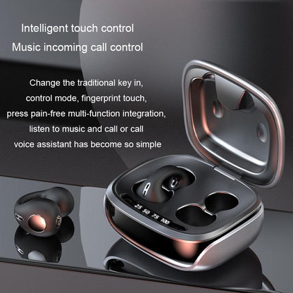 Wireless Bone Conduction Clip-on Bluetooth Headset - Noise Reduction - White