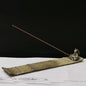 Fisherman Incense Burner With Ash Catcher And Stand - Bamboo Raft
