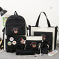 5-piece Girls Backpack Set - Lightweight and Versatile - Black
