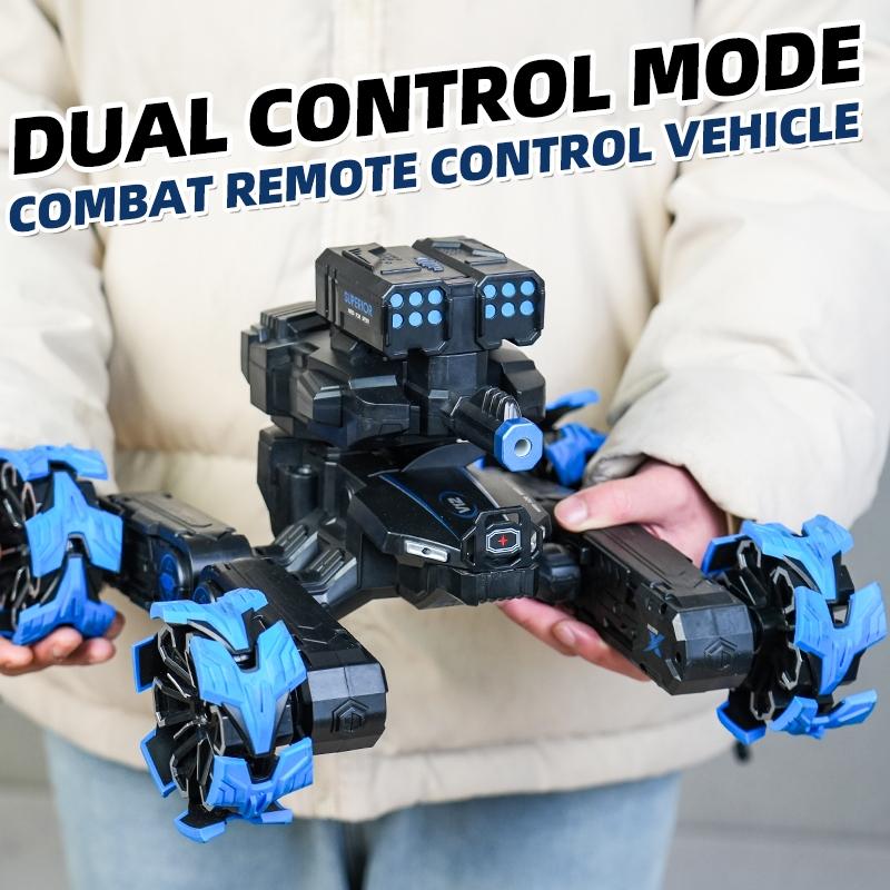Remote Control Car with Soft Bomb - Four-wheel Battle Blooming Tire Spray - Green