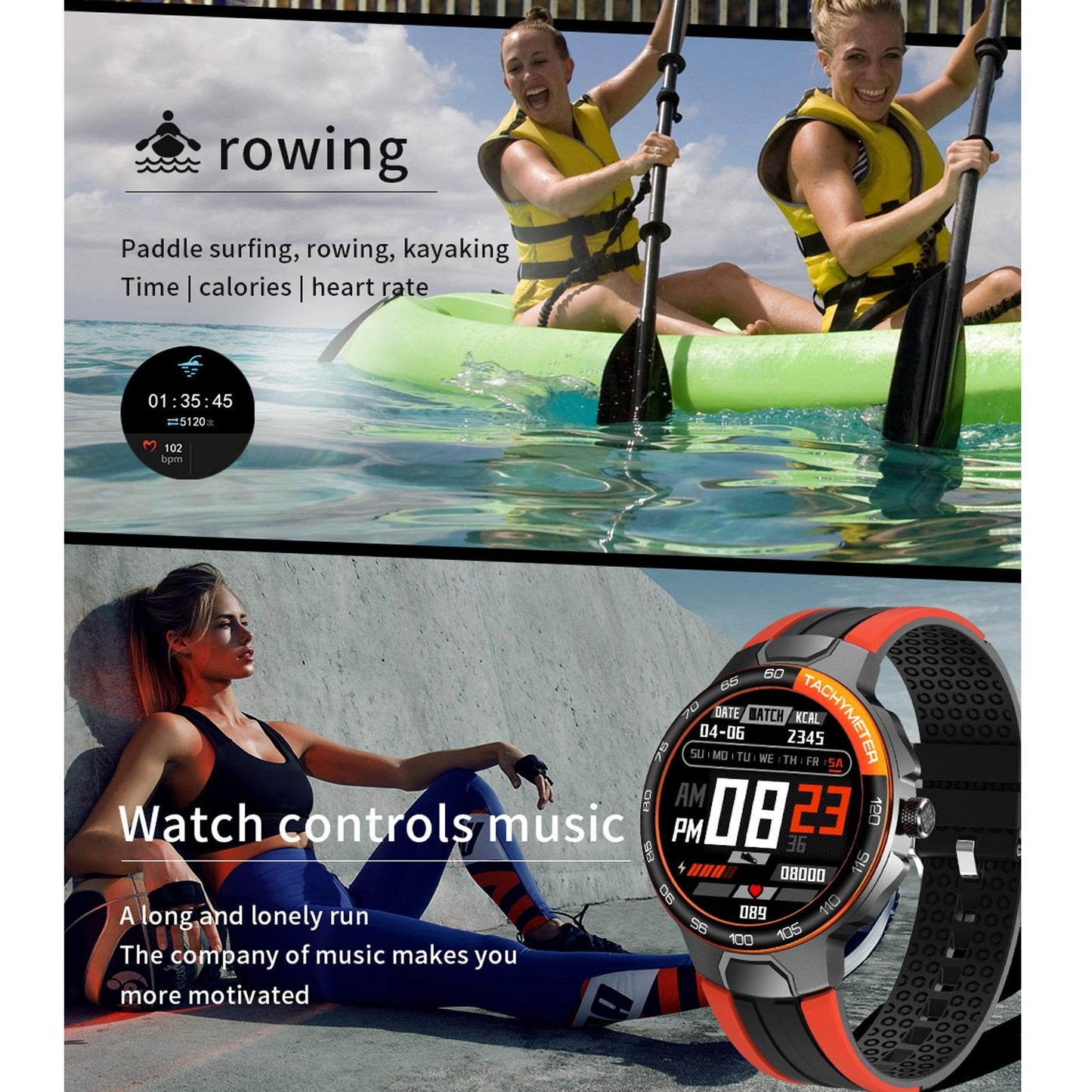 Waterproof Smart Wristband With Menstrual Cycle Reminder And Heart Rate Monitor - Red