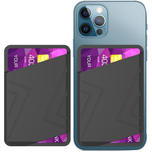 Silicone Adhesive Card Case Black - Black
