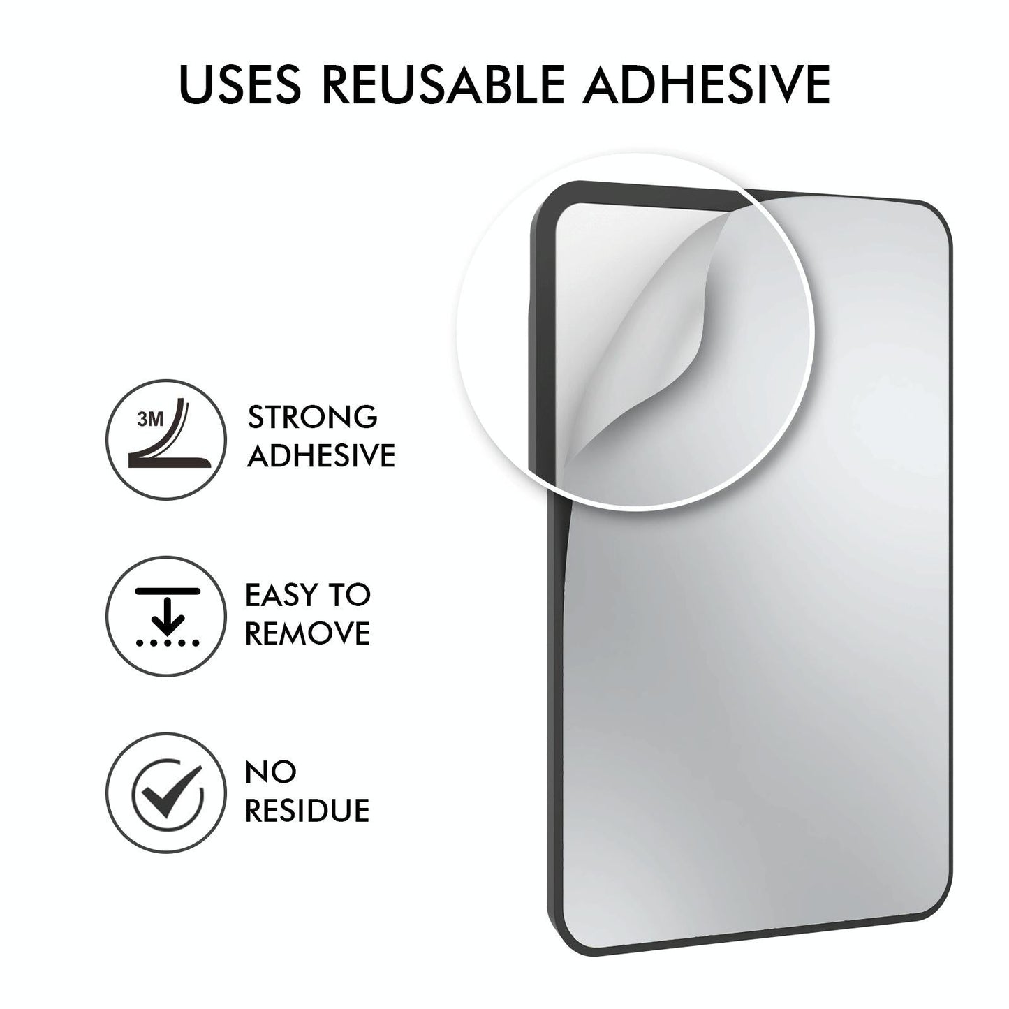 Silicone Adhesive Card Case Black - Black