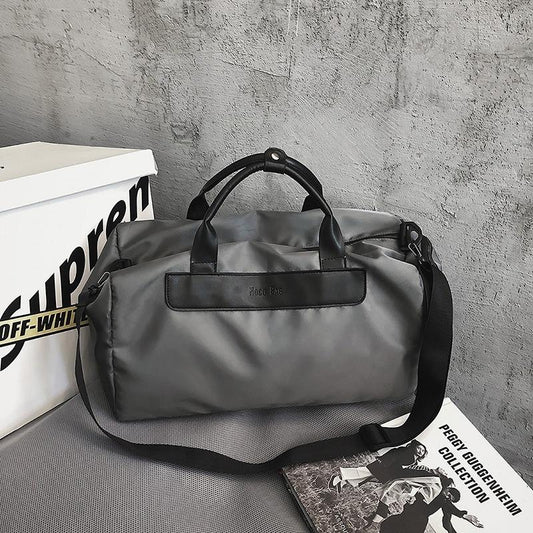 Large Sports Bag With Separate Shoe Compartment - Grey
