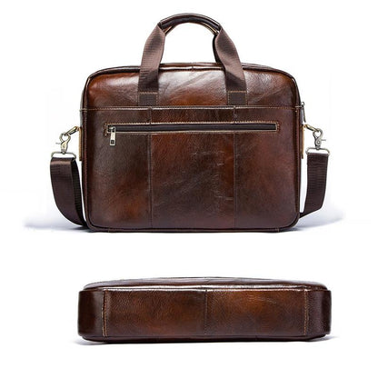 Retro Leather Messenger Bag For Men - Brown