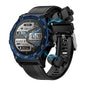 1.53 Inch Ip67 Bt5.0 Sport Smart Watch With Earbuds Support Bluetooth Call / Sleep / Blood Oxygen / Heart Rate / Blood Pressure Health Monitor - Blue