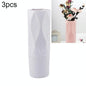 3-Piece Plastic Vase Set For Dry And Wet Flower Arrangements And Floral Decor - Gray
