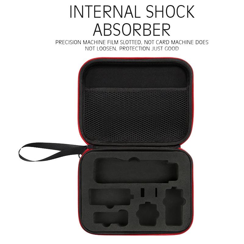 Dji Pocket 3 Camera Handbag - Storage Bag - Black Shell Red Inner