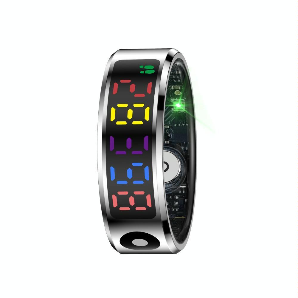 Smart Ring Heart Rate Blood Oxygen Sleep Sports Size 9 - Gold