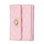 Horizontal Card Bag Mobile Phone Back Sticker With Metal Buckle - Pink