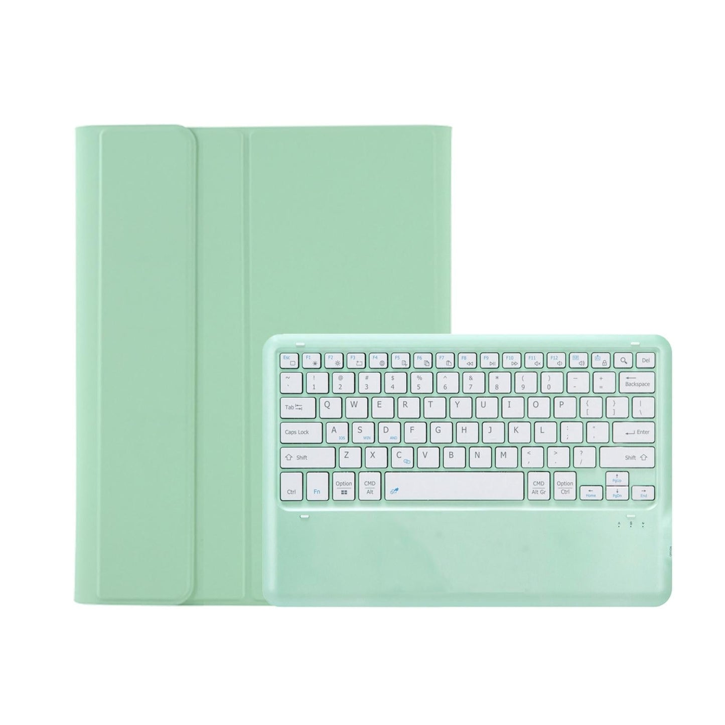 Detachable Bluetooth Keyboard Leather Case For Ipad Pro 12.9 2021 / 2020 / 2018 With Pen Slot - Pink