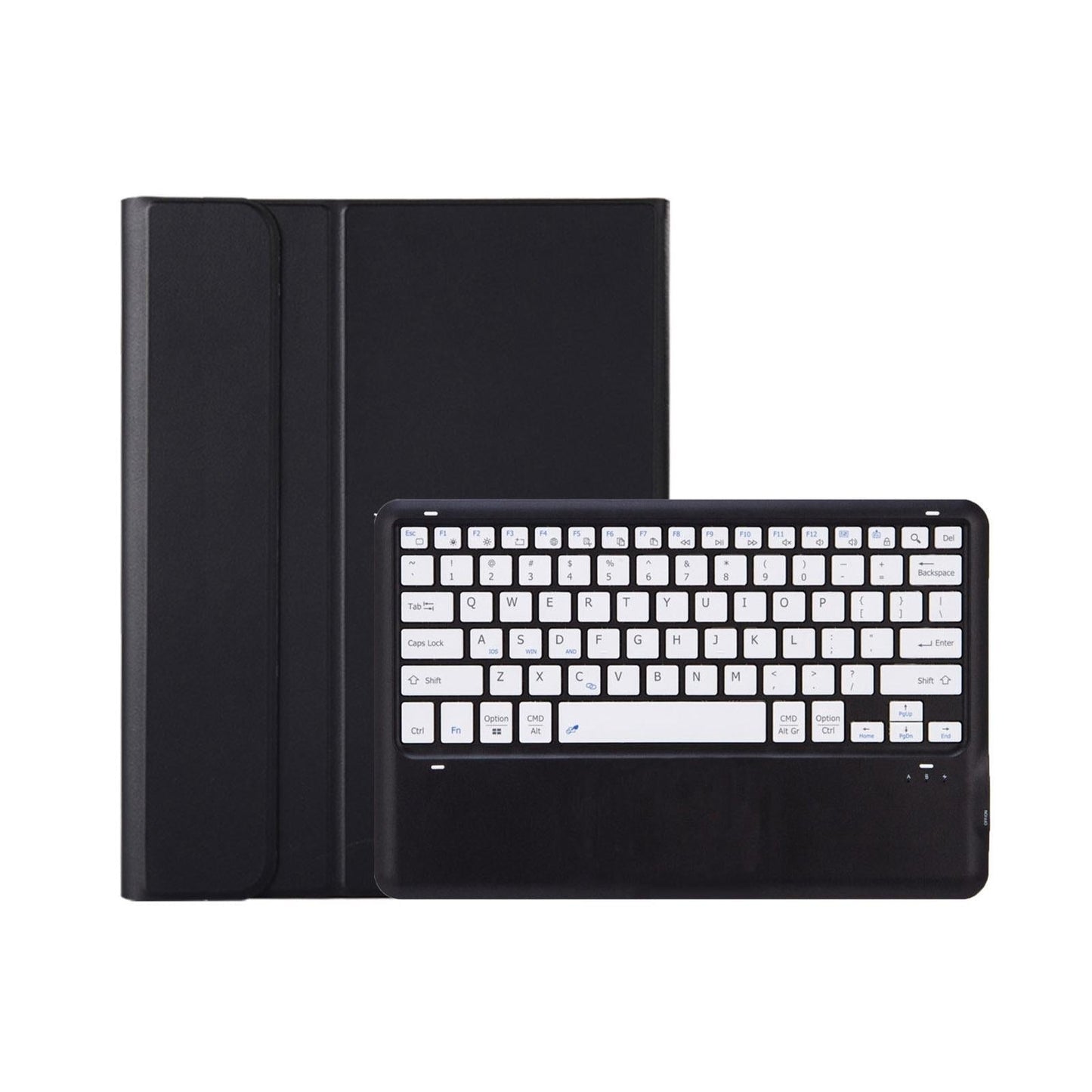 Detachable Bluetooth Keyboard Leather Case For Ipad Pro 12.9 2021 / 2020 / 2018 With Pen Slot - Pink