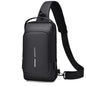 Waterproof Usb Crossbody Backpack For Sports - Black