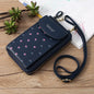 Floral Multi Card Crossbody Bag For Women - Blue