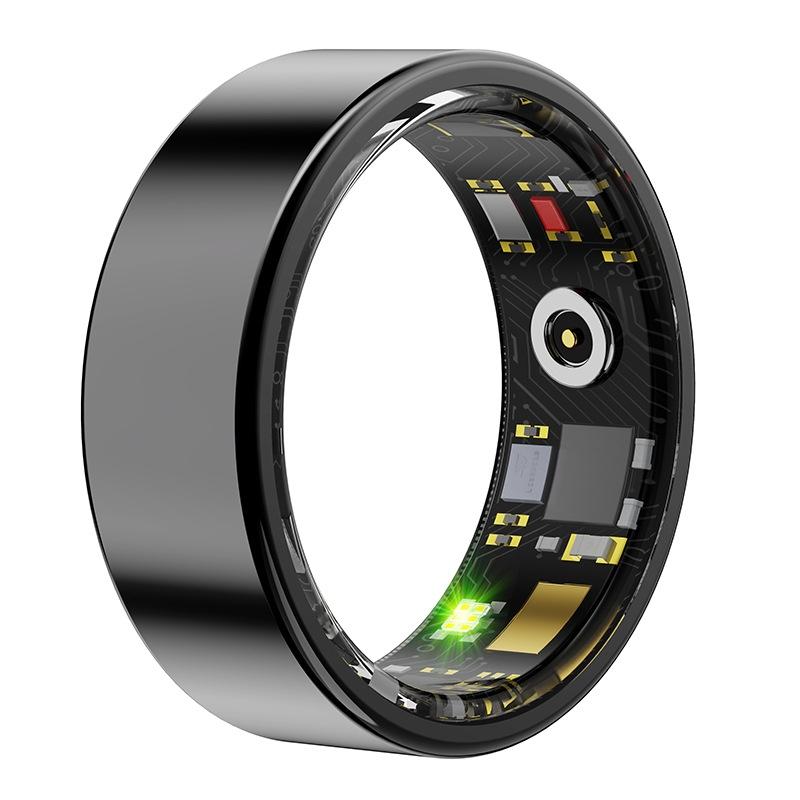 Smart Ring With Heart Rate Blood Oxygen Sleep & Sports Modes - Size 13 - Gold