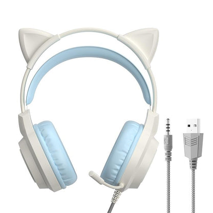 Rgb Cat Ear Gaming Headset - Green