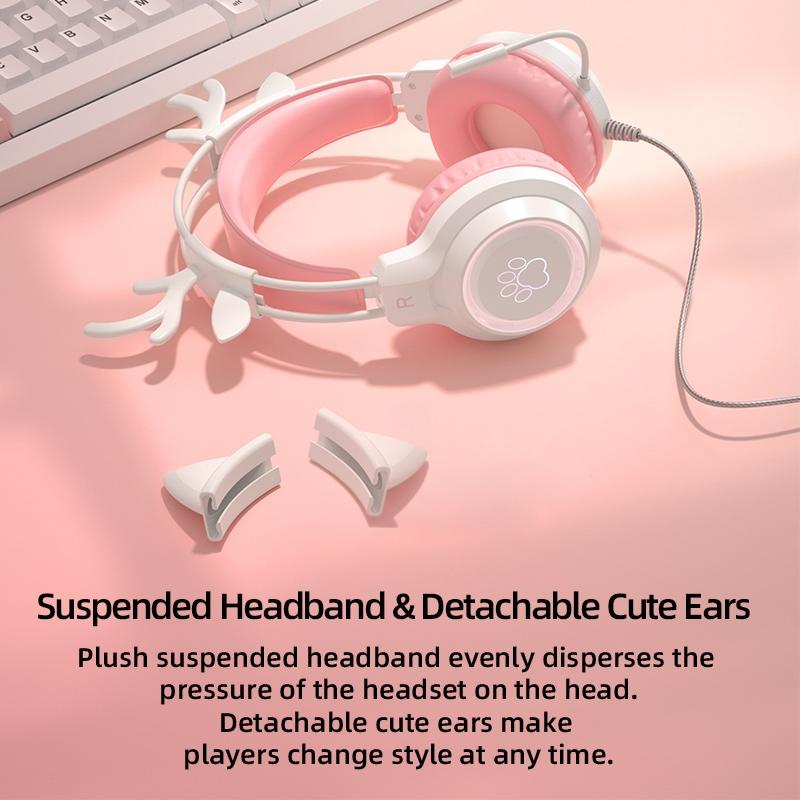 Rgb Cat Ear Gaming Headset - Green