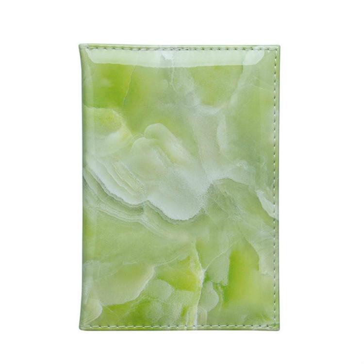 Waterproof Marble Passport & Ticket Holder Colorful Design - Green