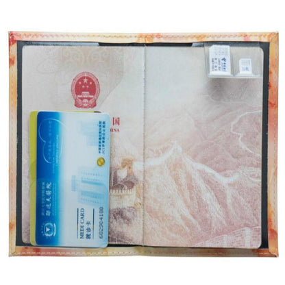 Waterproof Marble Passport & Ticket Holder Colorful Design - Green