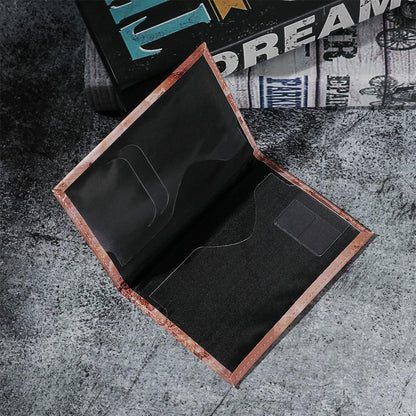 Waterproof Marble Passport & Ticket Holder Colorful Design - Green