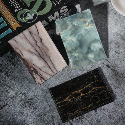 Waterproof Marble Passport & Ticket Holder Colorful Design - Green