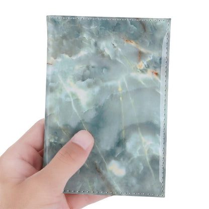 Waterproof Marble Passport & Ticket Holder Colorful Design - Green
