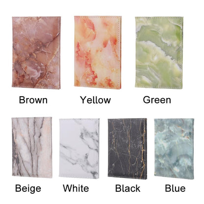 Waterproof Marble Passport & Ticket Holder Colorful Design - Green