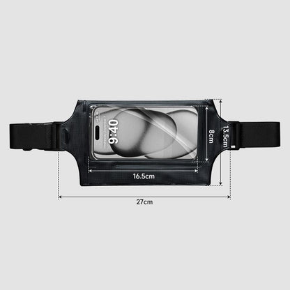 Waterproof Waist Bag For Mobile Phone And Sports - Gray Blue