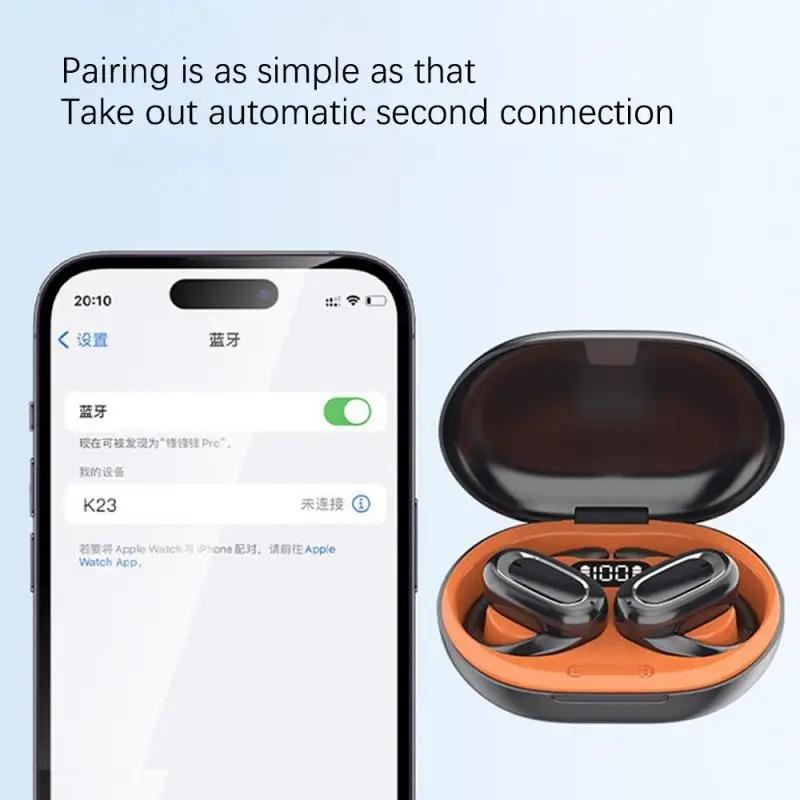 Adjustable Wireless Bluetooth Earphones with Noise Reduction - T35 Ows - White