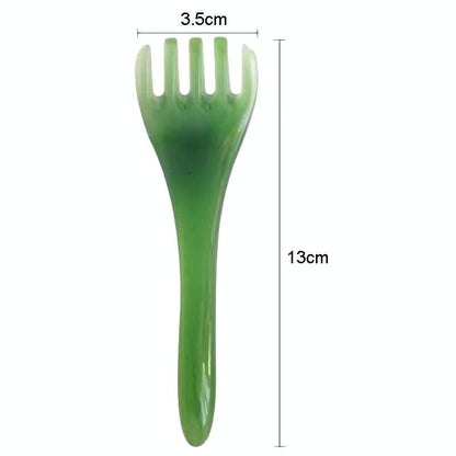 Stress-Reducing Massage Comb 5 Claws Meridian Therapy - Yellow