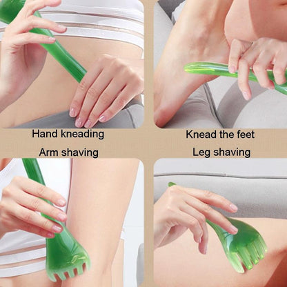 Stress-Reducing Massage Comb 5 Claws Meridian Therapy - Yellow