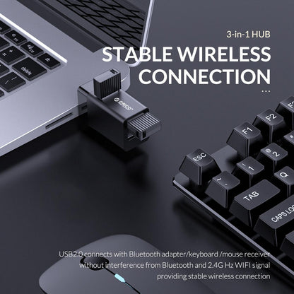 3-In-1 Usb Aluminum Mini Hub Adapter - Gray
