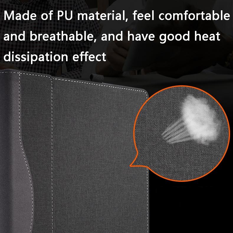 Protective Leather Case For Hp Envy X360 13-Ag Ar - Anti-Fall - Dark Gray