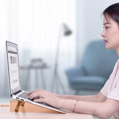 Foldable Laptop Stand with Fan and Heater - Portable and Adjustable - Gray