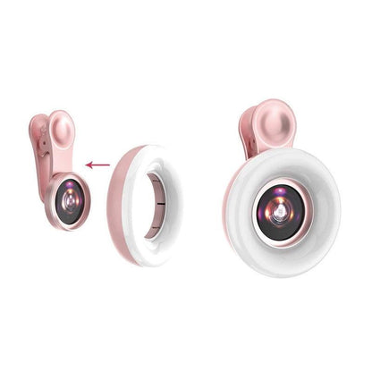 Selfie Light Macro Lens for Mobile Beauty Makeup - Black