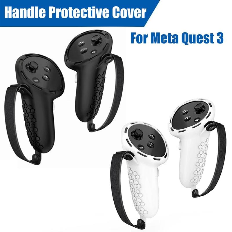 Non-Slip Silicone Cover For Meta Quest 3 Vr Controllers - White