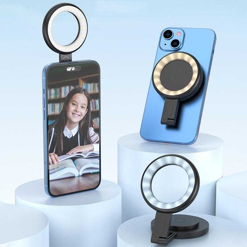 Portable Magnetic Cell Phone Fill Light - Black