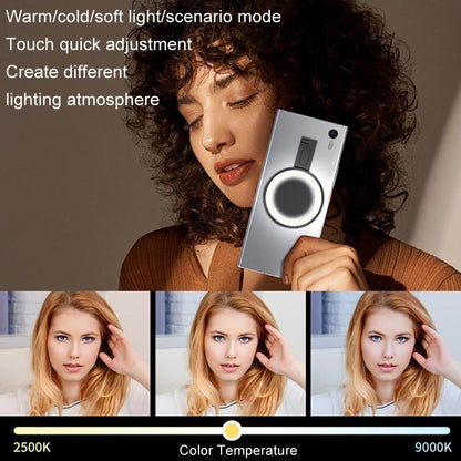 Portable Magnetic Cell Phone Fill Light - Black