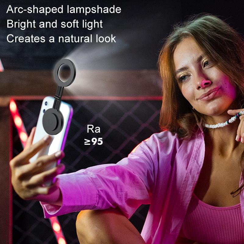 Portable Magnetic Cell Phone Fill Light - Black