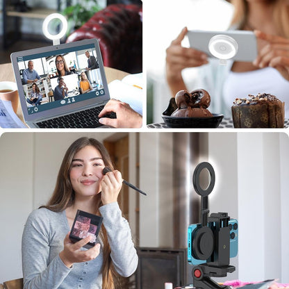 Portable Magnetic Cell Phone Fill Light - Black