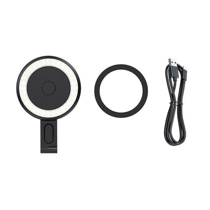 Portable Magnetic Cell Phone Fill Light - Black
