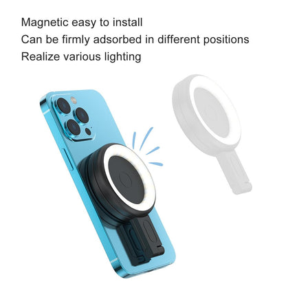 Portable Magnetic Cell Phone Fill Light - Black