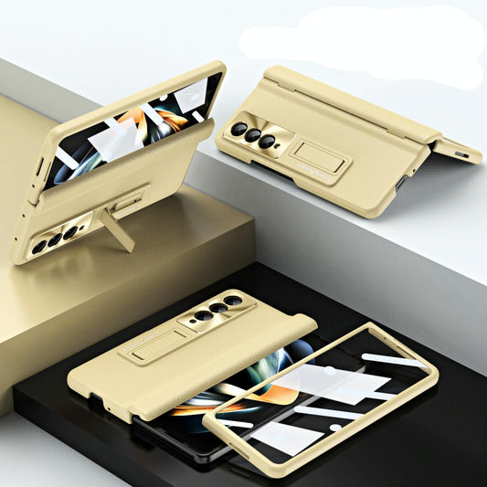 Foldable Full Body Case for Samsung Galaxy z Fold 4 / 5g - 360 Degree Folding - Champagne Gold