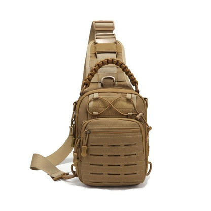 Multifunctional Laser Cut Crossbody Bag For Outdoor Sports - Black