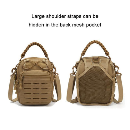 Multifunctional Laser Cut Crossbody Bag For Outdoor Sports - Black