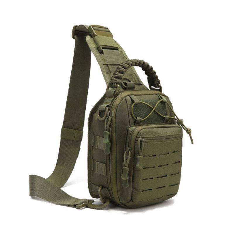 Multifunctional Laser Cut Crossbody Bag For Outdoor Sports - Black