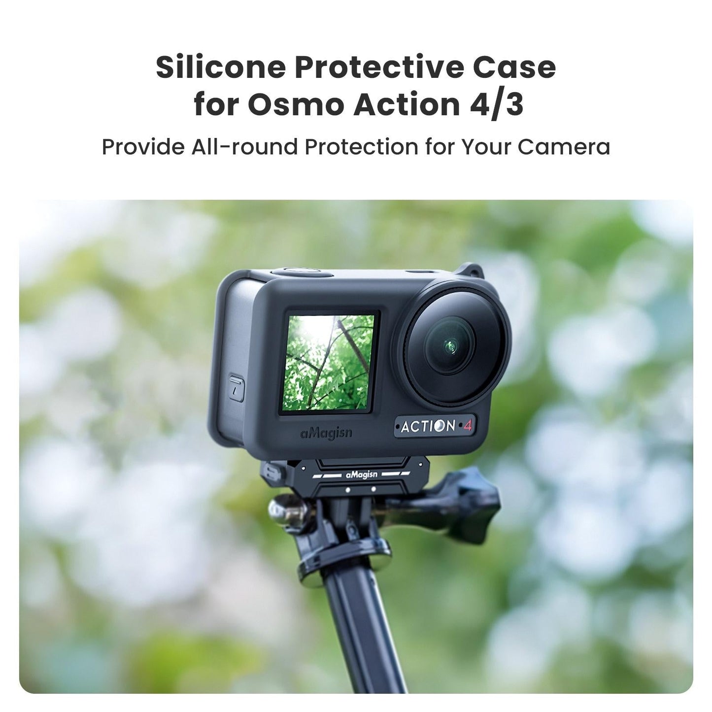 Protective Silicone Case For Dji Action Camera Accessories - Blue